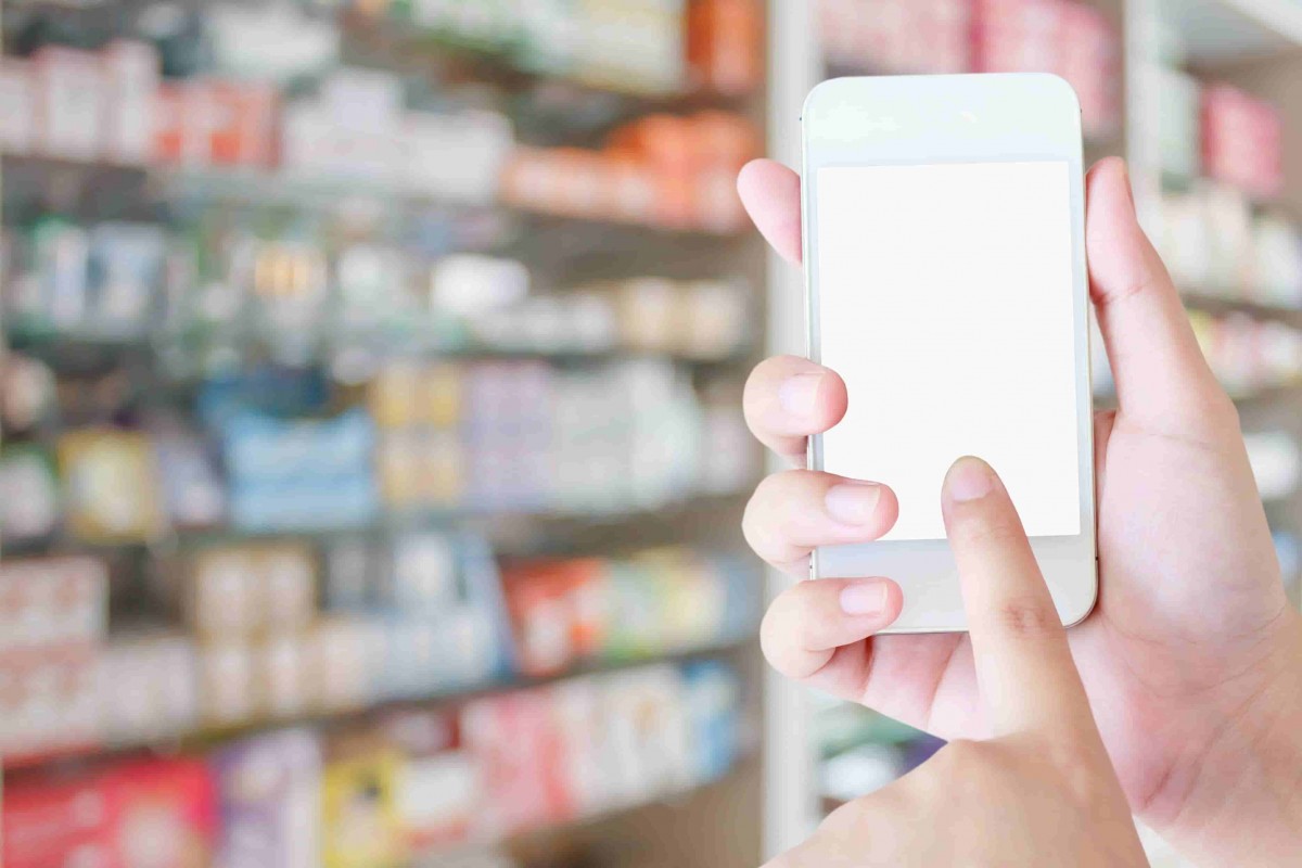 smartphone distributeur pharmacie